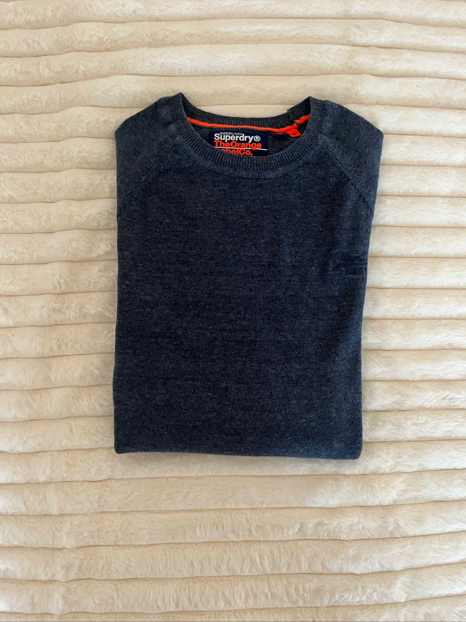 Pull Superdry Orange Label Gris Anthracite - Taille S - Très Bon État